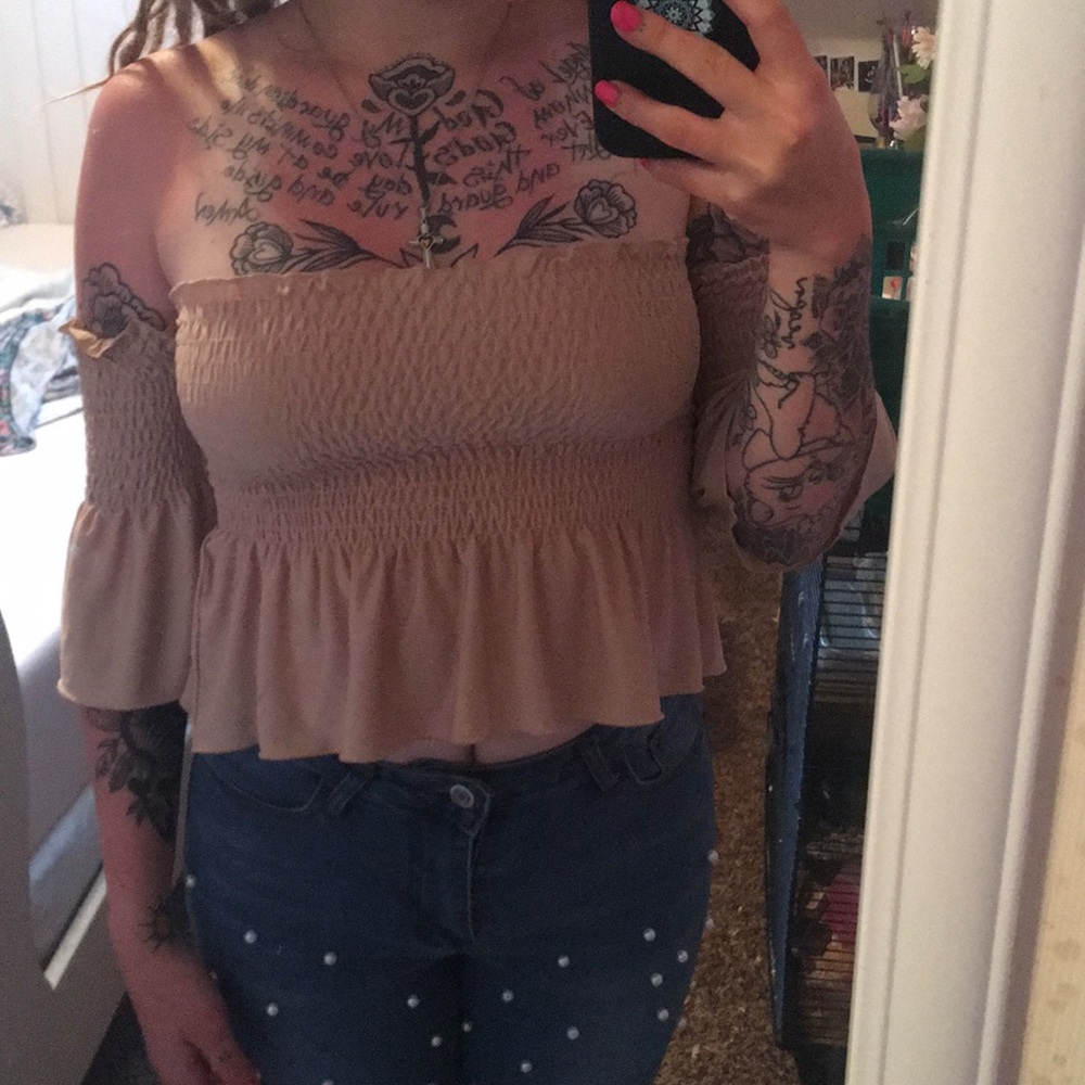 Off the shoulder crop top